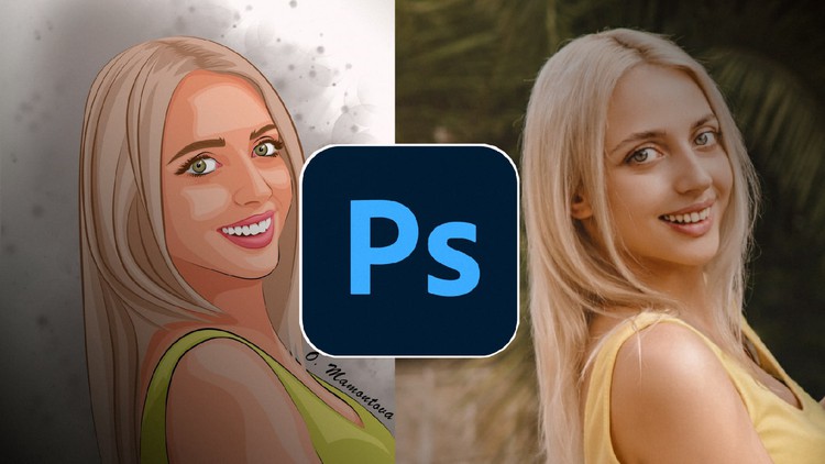 Photoshop drawing: How to Draw a Portrait for Beginners